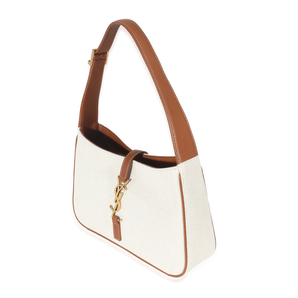 Saint Laurent Beige Canvas Le 5 à 7 Hobo - Picture 3 of 7
